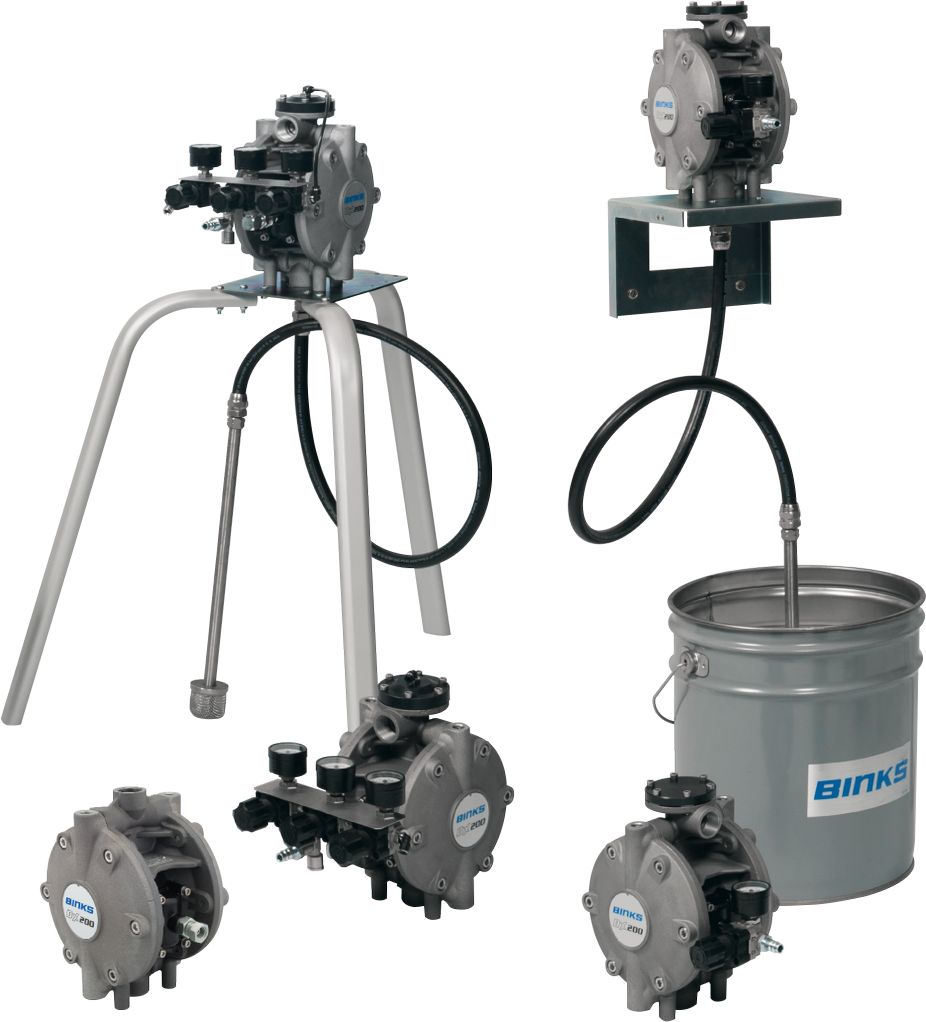 Насос диафрагменный Binks DX200 (12 л/мин) алюминиевый корпус, коэффициент усиления 1:1