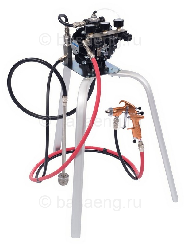 Комплект окрасочной установки DX70 на треноге, с фильтром тонкой очистки ЛКМ,регуляторами давления,с шлангом 7,5 метра и краскораспылителем ADVANCE HD