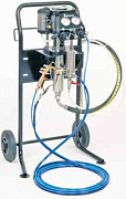 Комплект окрасочной установки ВД Binks MXL432 на тележке, с фильтром тонкой очистки ЛКМ, краскораспылителем Binks AA4400M и шлангами 7,5 метров